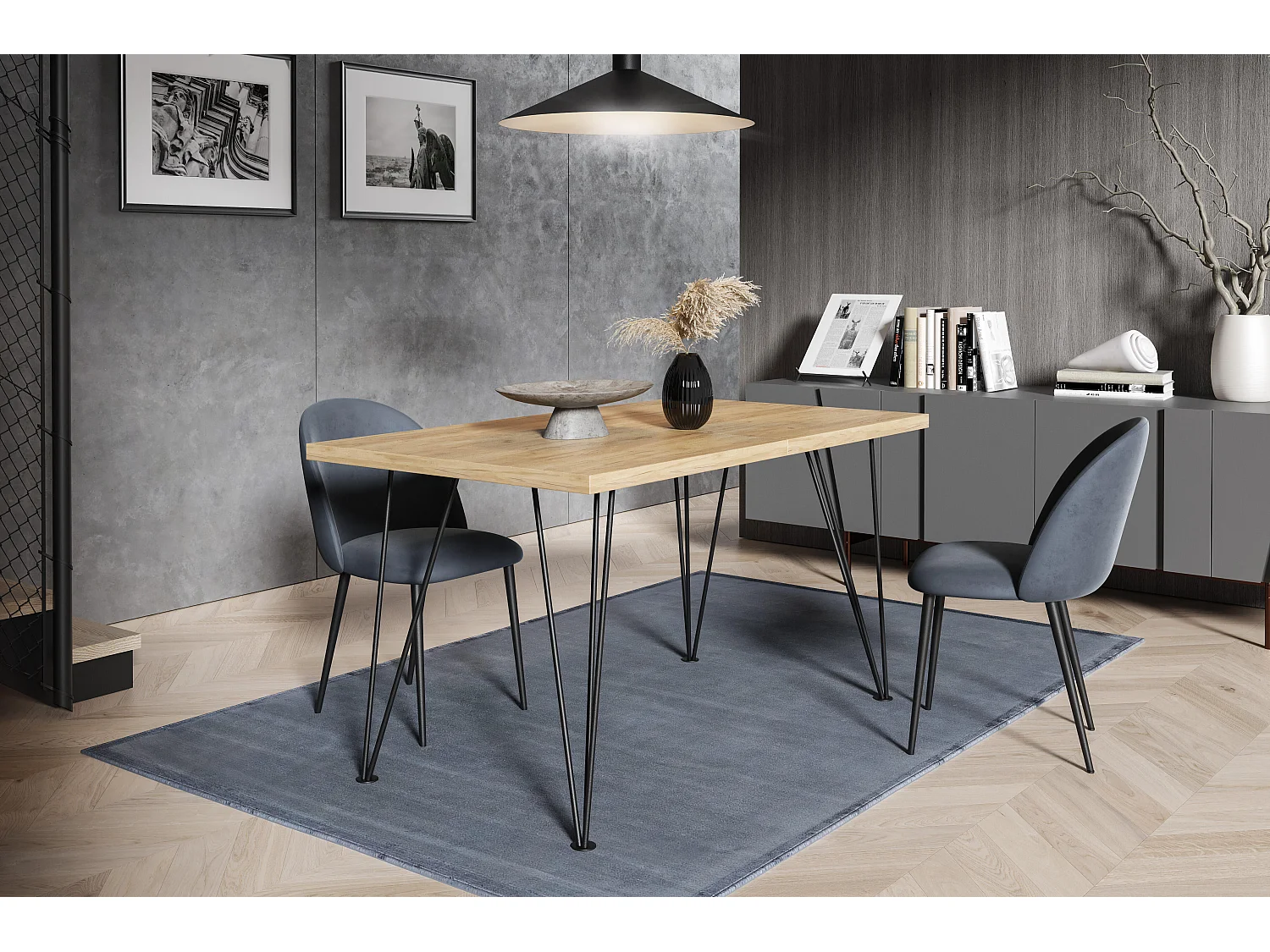 Table À Manger ROSE DT80 80x220x76 Clair naturel