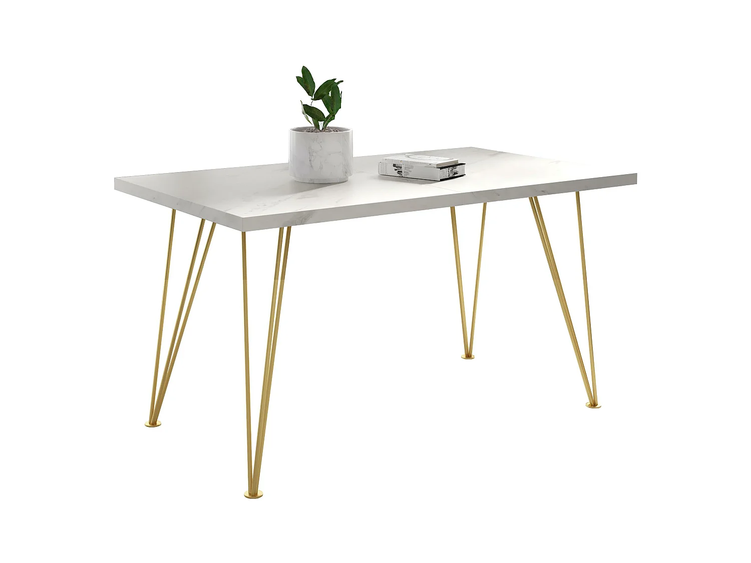Eetkamertafel ROSE DT80 80x220x76 Wit