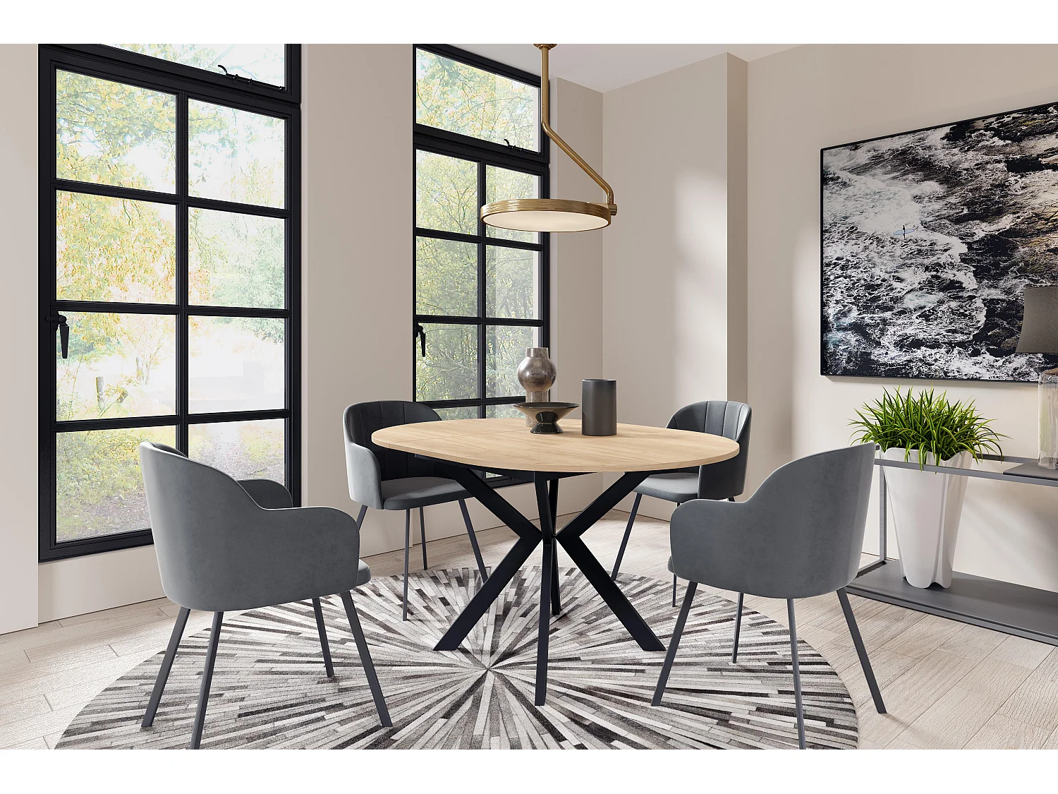 Mesa De Jantar LEIA DT100 100x138x78 Bege