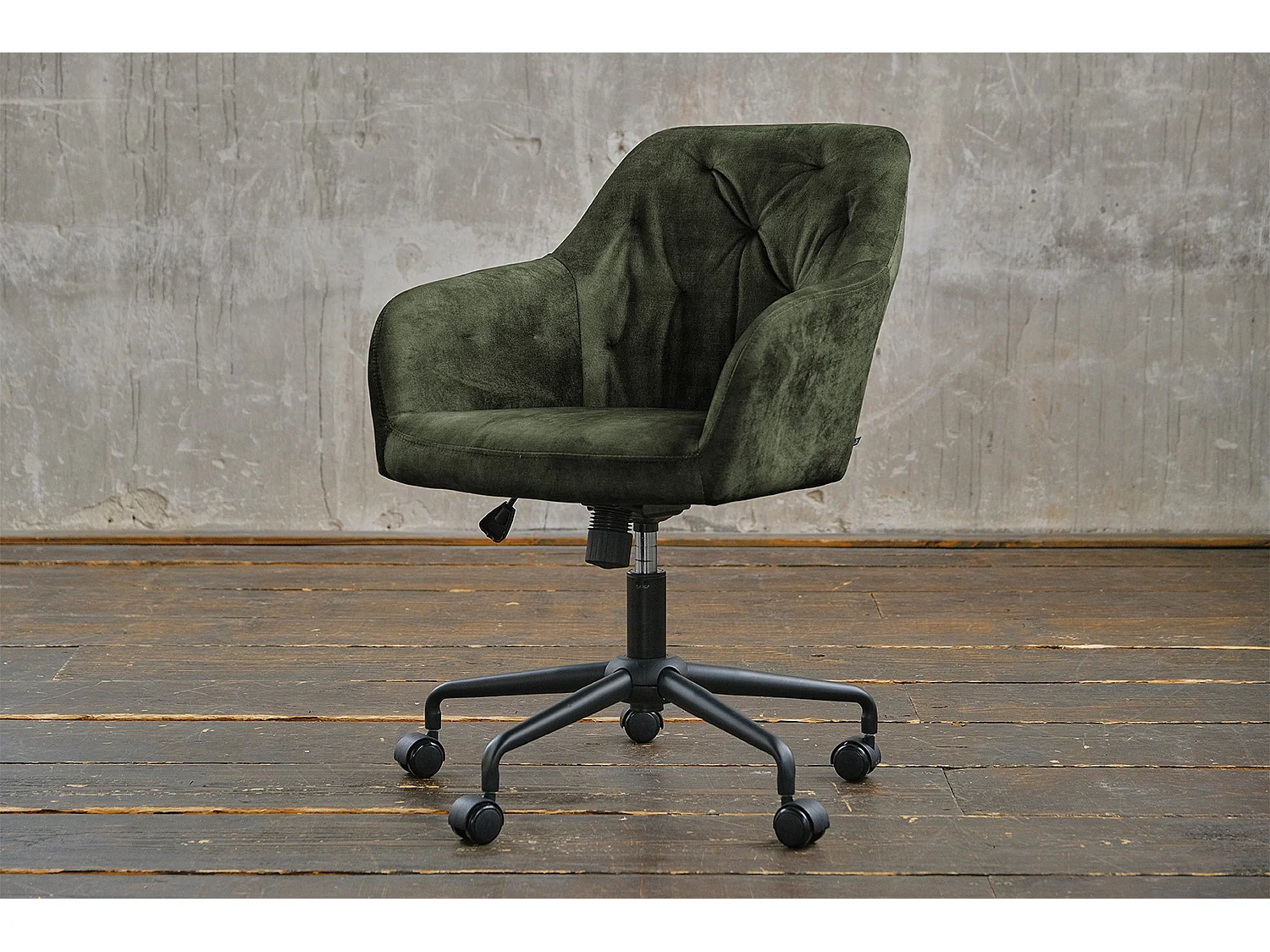 Bürostuhl - Grün Velvet - 61 x 64 cm - KAYA