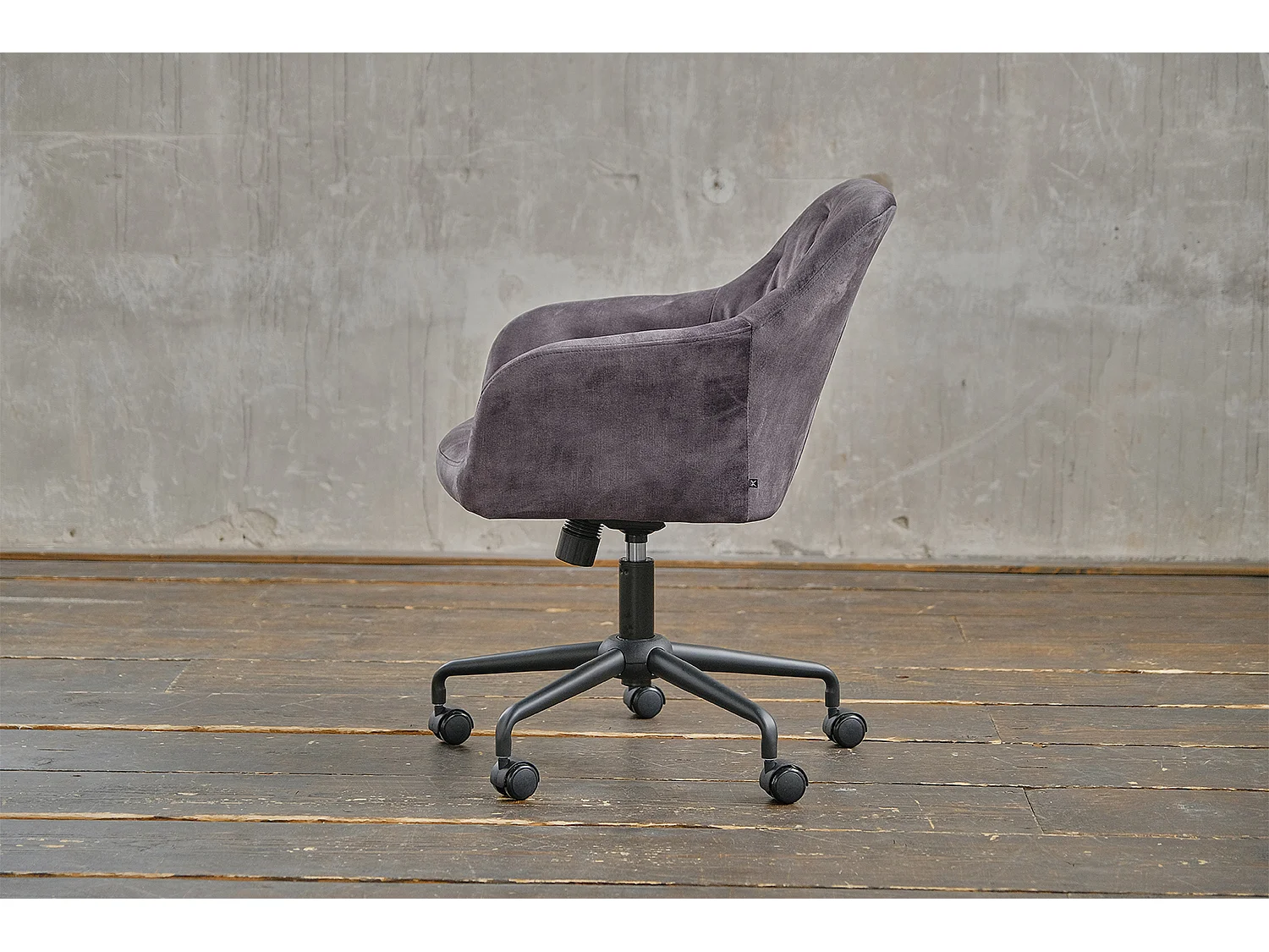 Bürostuhl - Anthrazit Velvet - 61 x 64 cm - KAYA