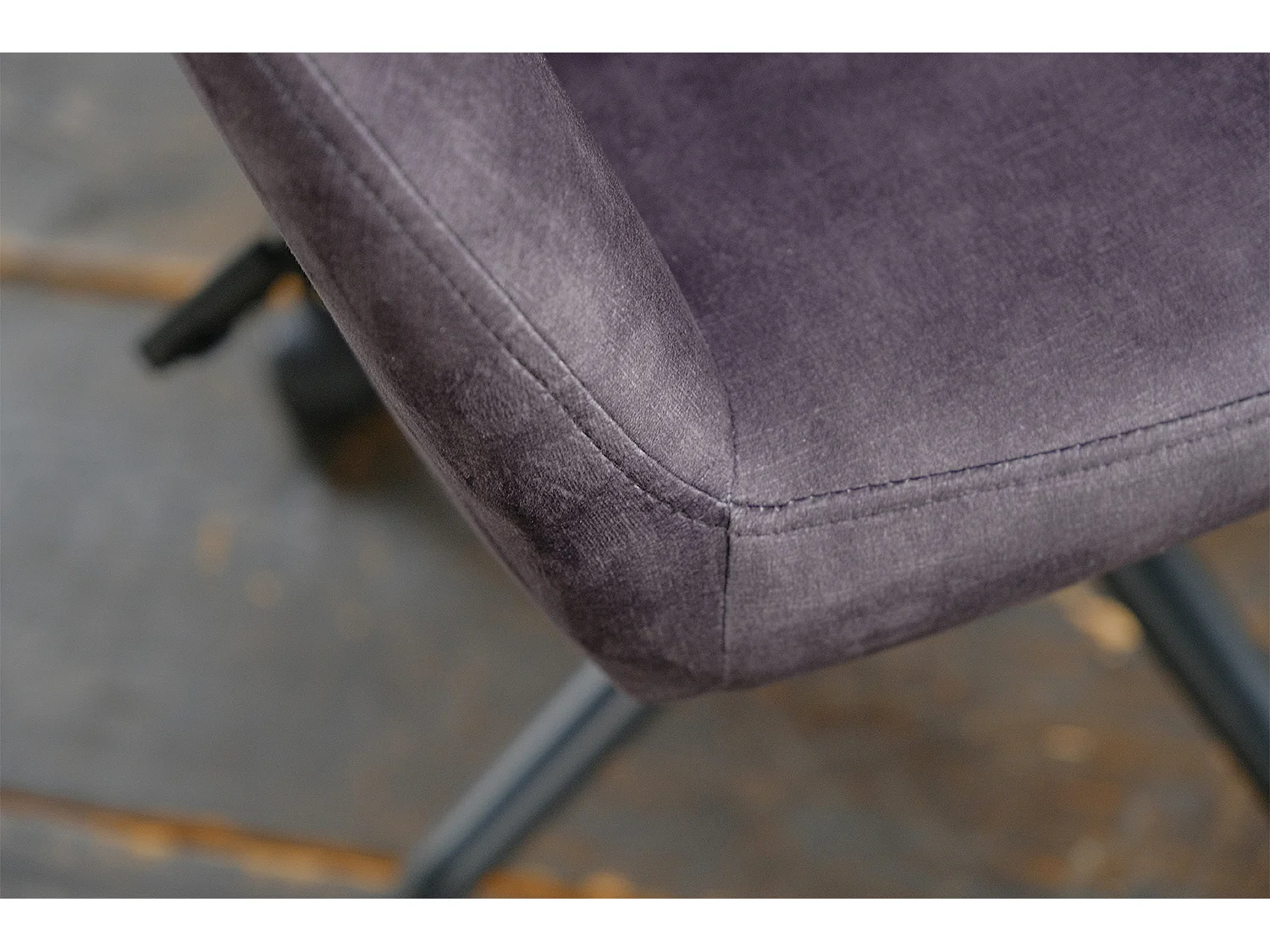 Bürostuhl - Anthrazit Velvet - 61 x 64 cm - KAYA