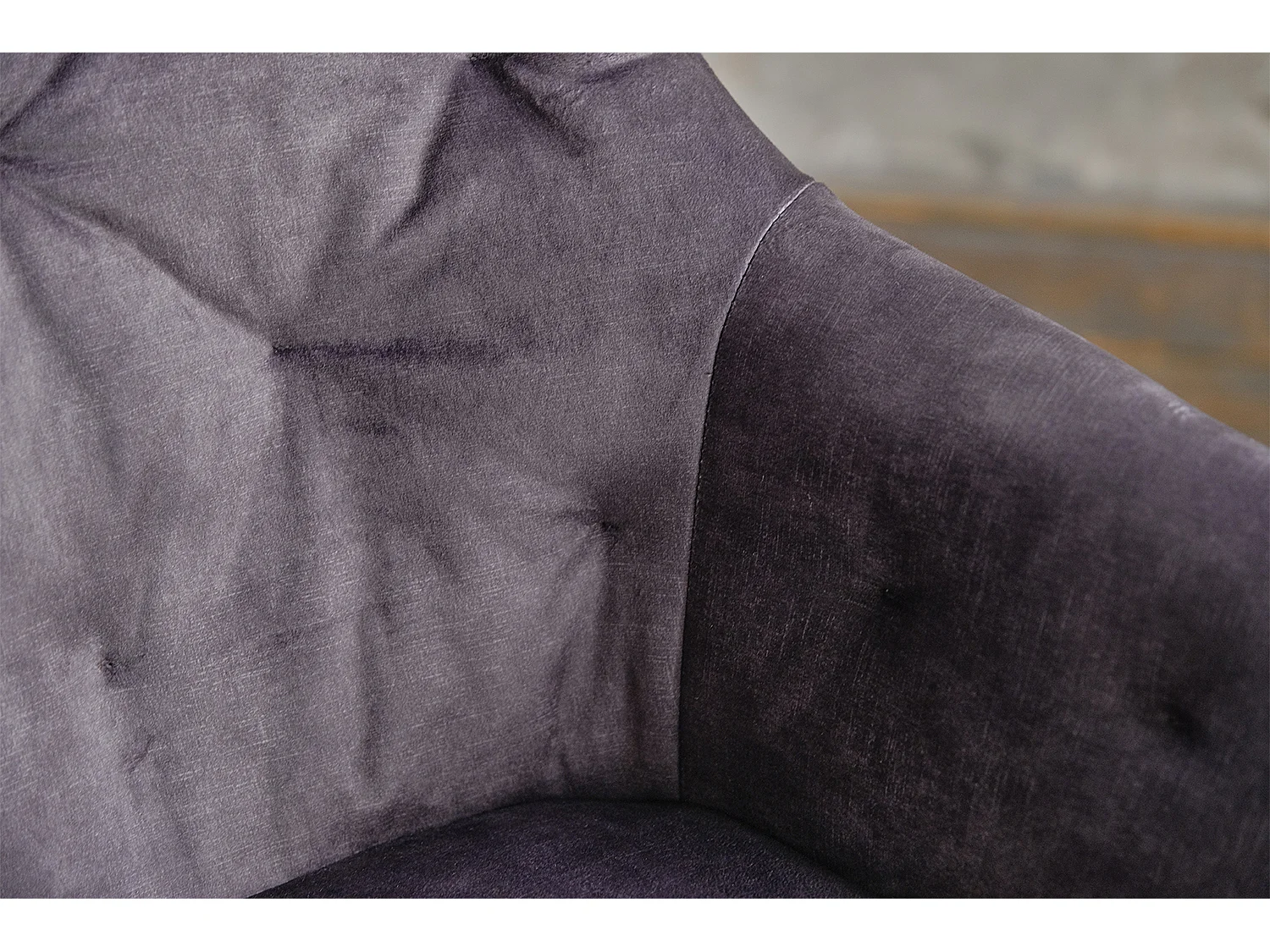 Armlehnenstuhl - Anthrazit Velvet - 61 x 64 cm - KAYA