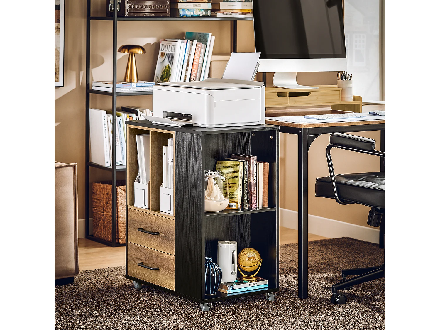 Wózek biurowy, stolik kawowy ASK01-PF