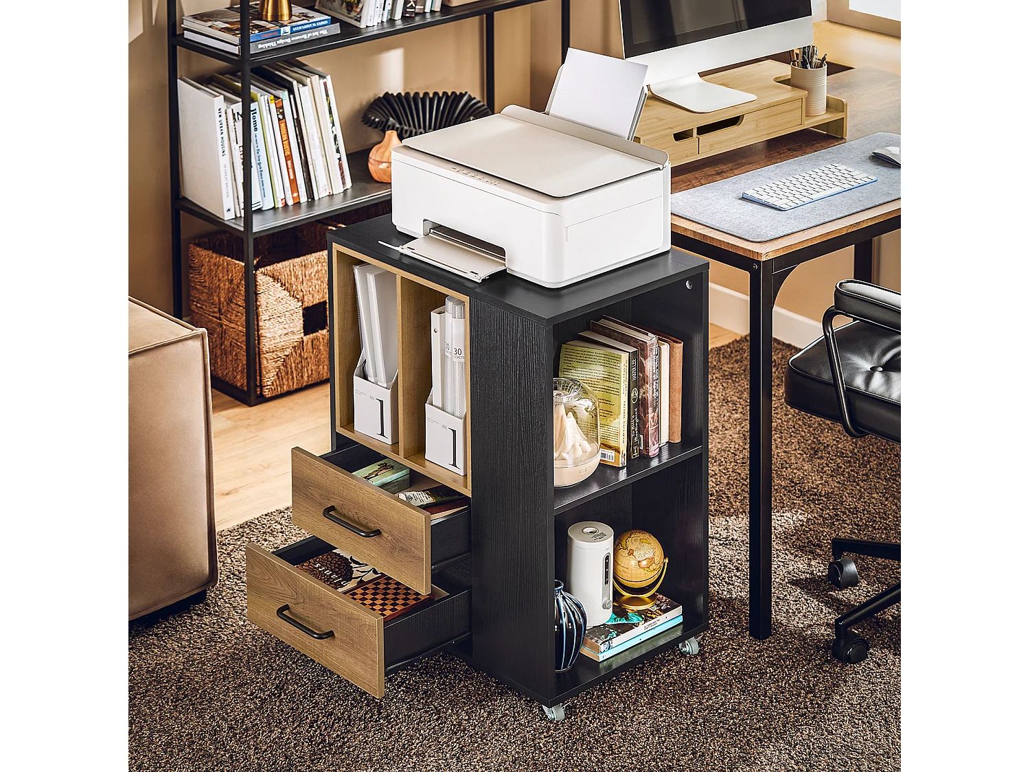 Wózek biurowy, stolik kawowy ASK01-PF