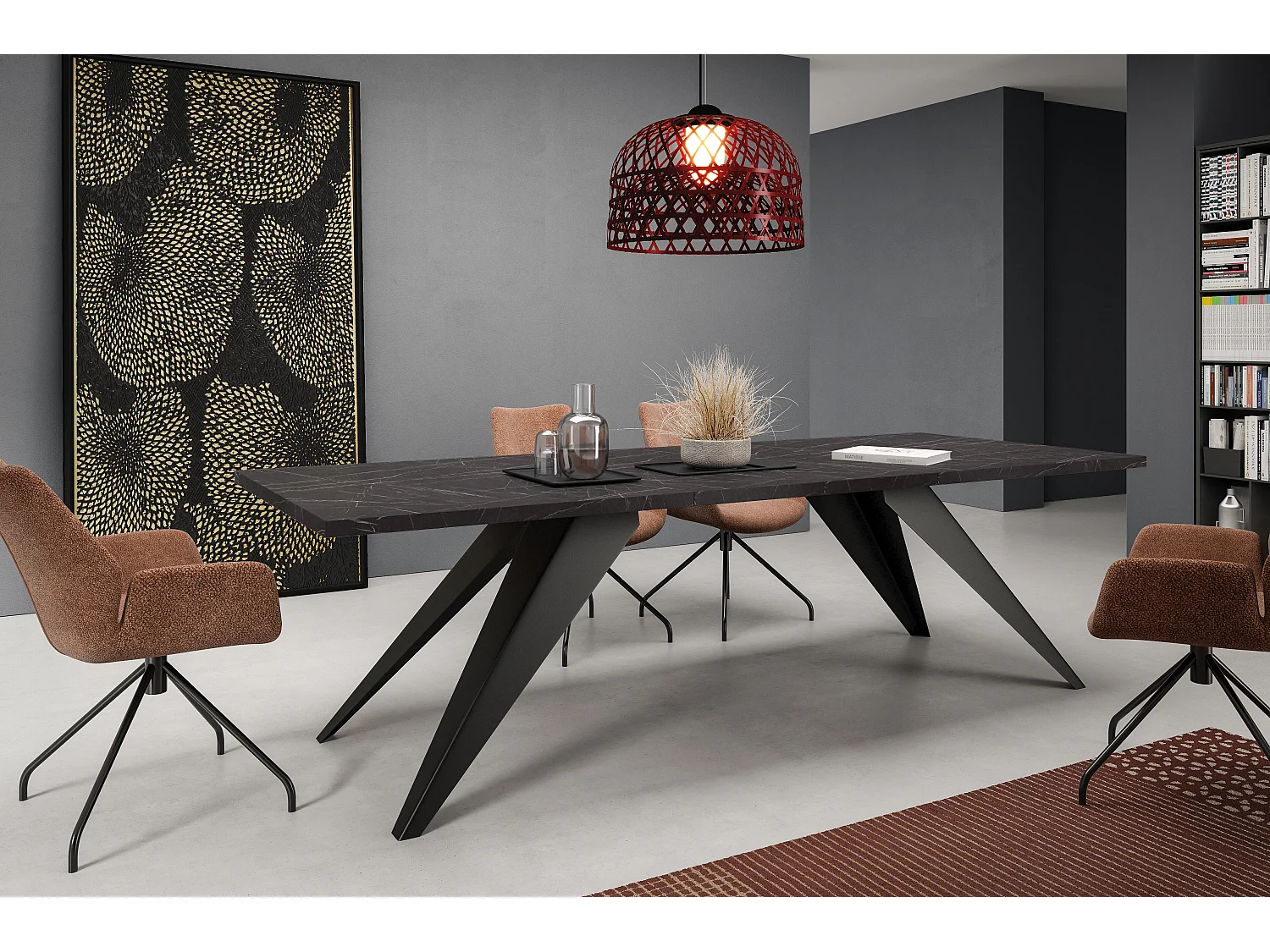 Mesa De Jantar VENTO DT80 80x240x76 Preto