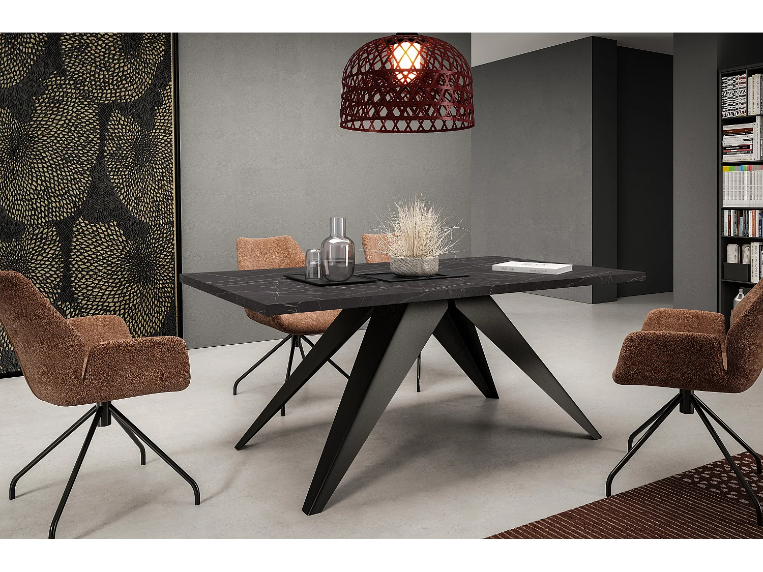 Table À Manger VENTO DT80 80x240x76 Noir