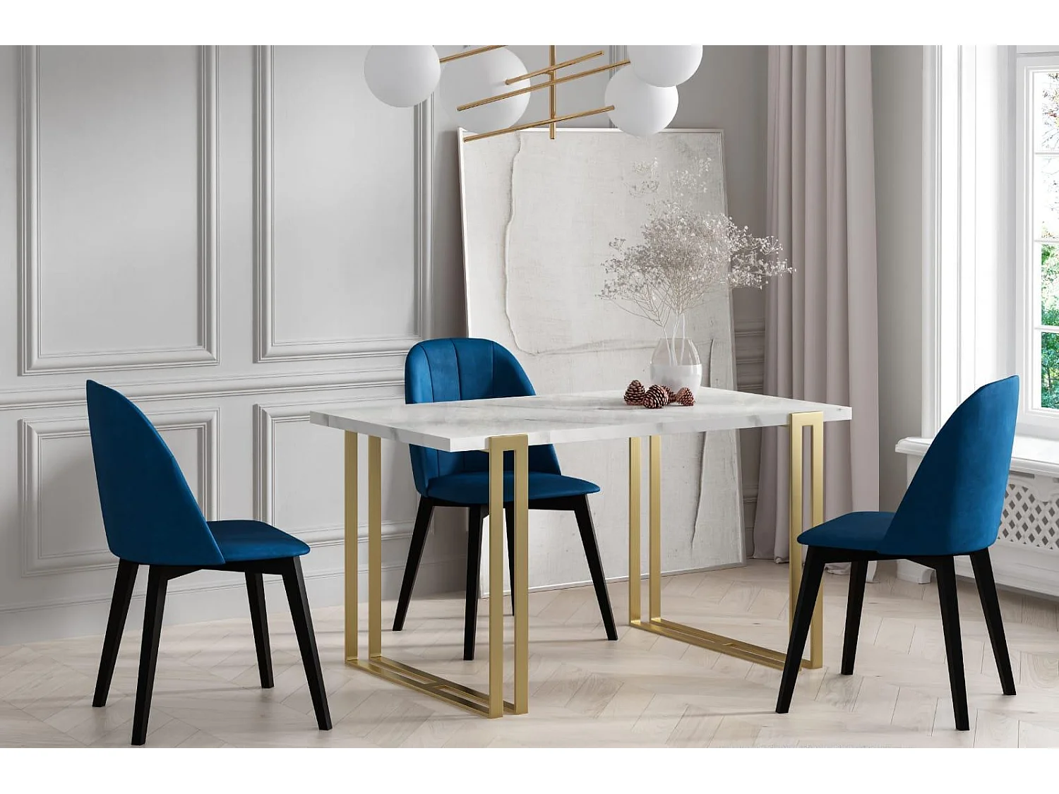 Mesa De Comedor HORTEN DT90 90x260x76 Blanco