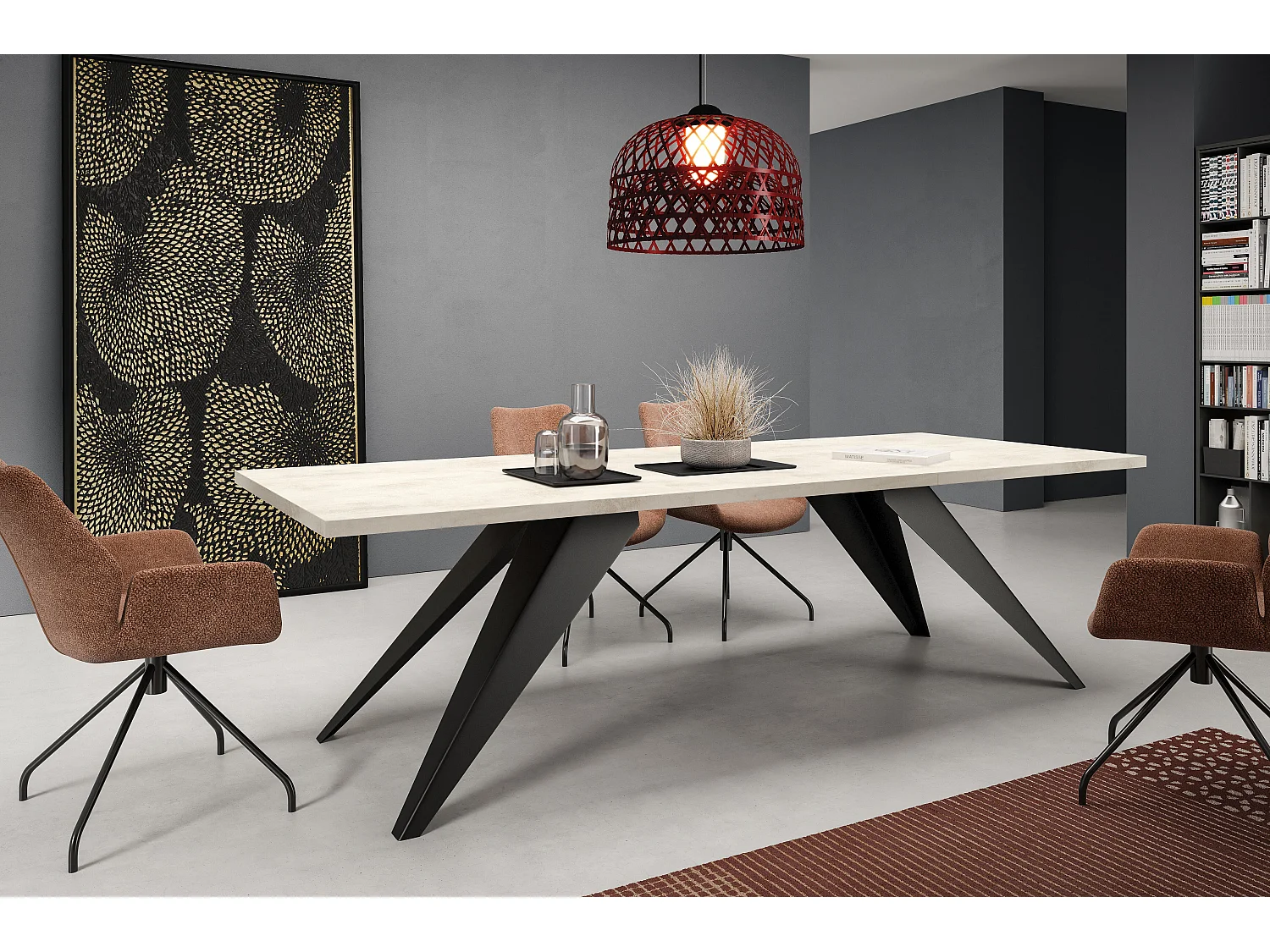 Tavolo Da Pranzo VENTO DT80 80x240x76 Bianco