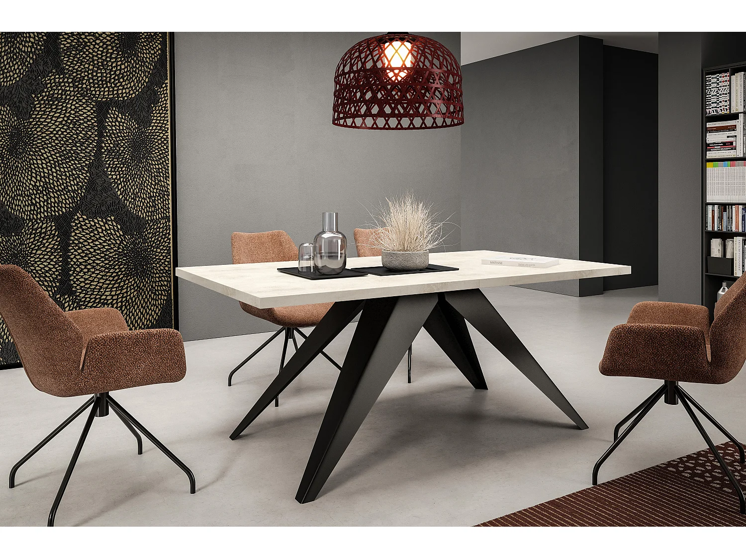 Table À Manger VENTO DT80 80x240x76 Blanc