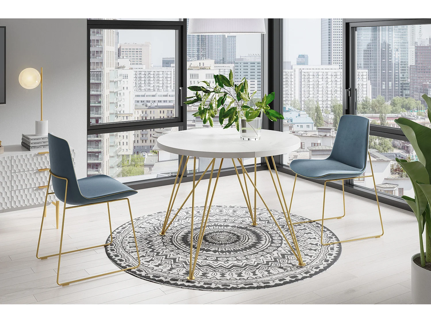 Mesa De Jantar TIAGO DT100 100x176x76 Branco