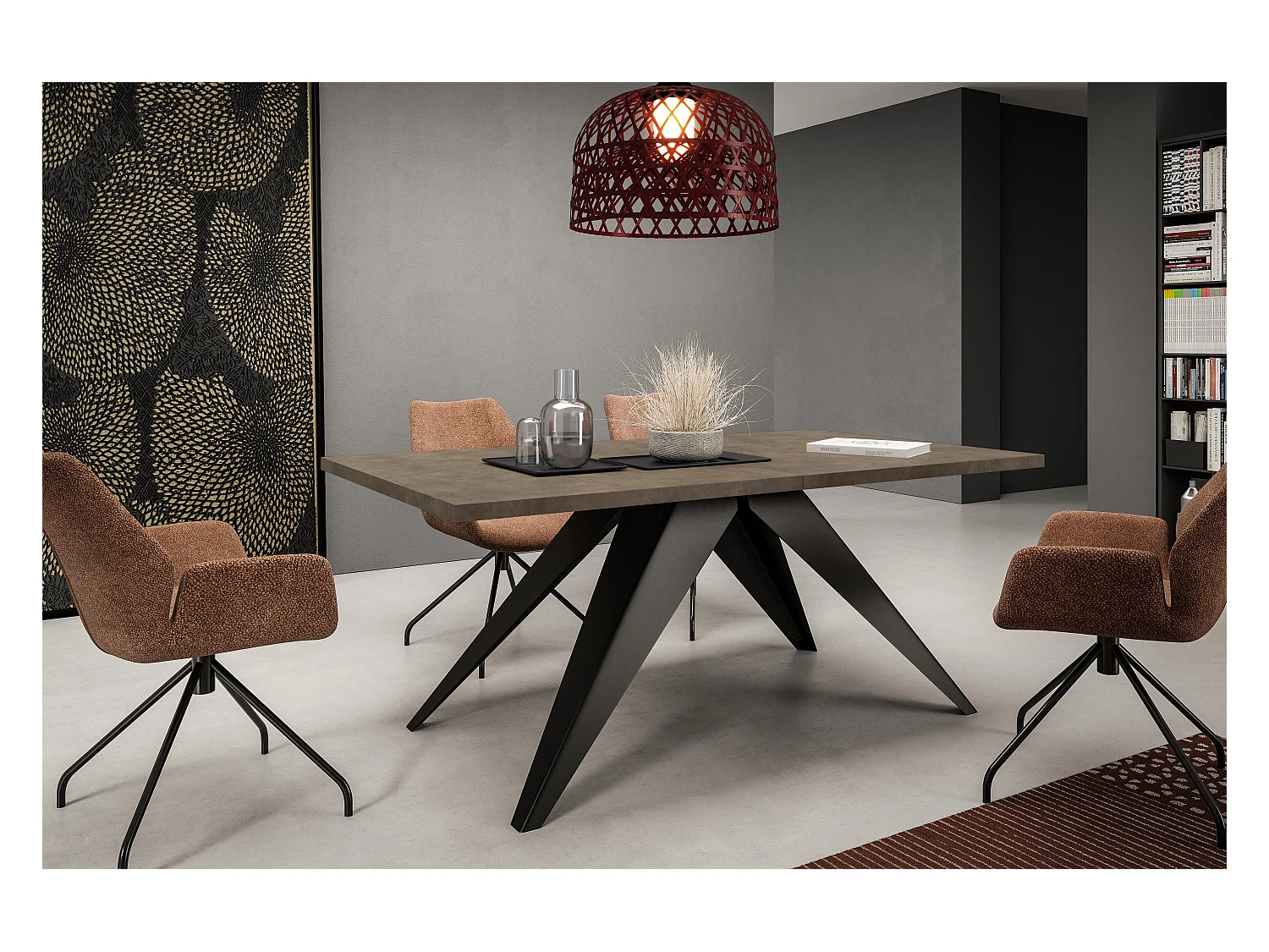Table À Manger VENTO DT80 80x240x76 Gris