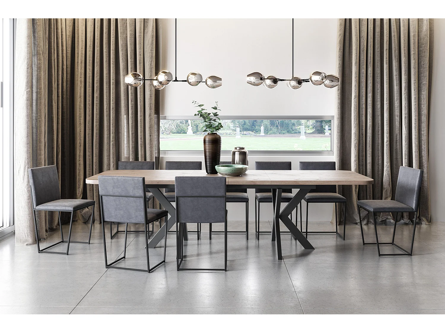 Mesa De Jantar OSLO DT100 100x276x76 Laranja