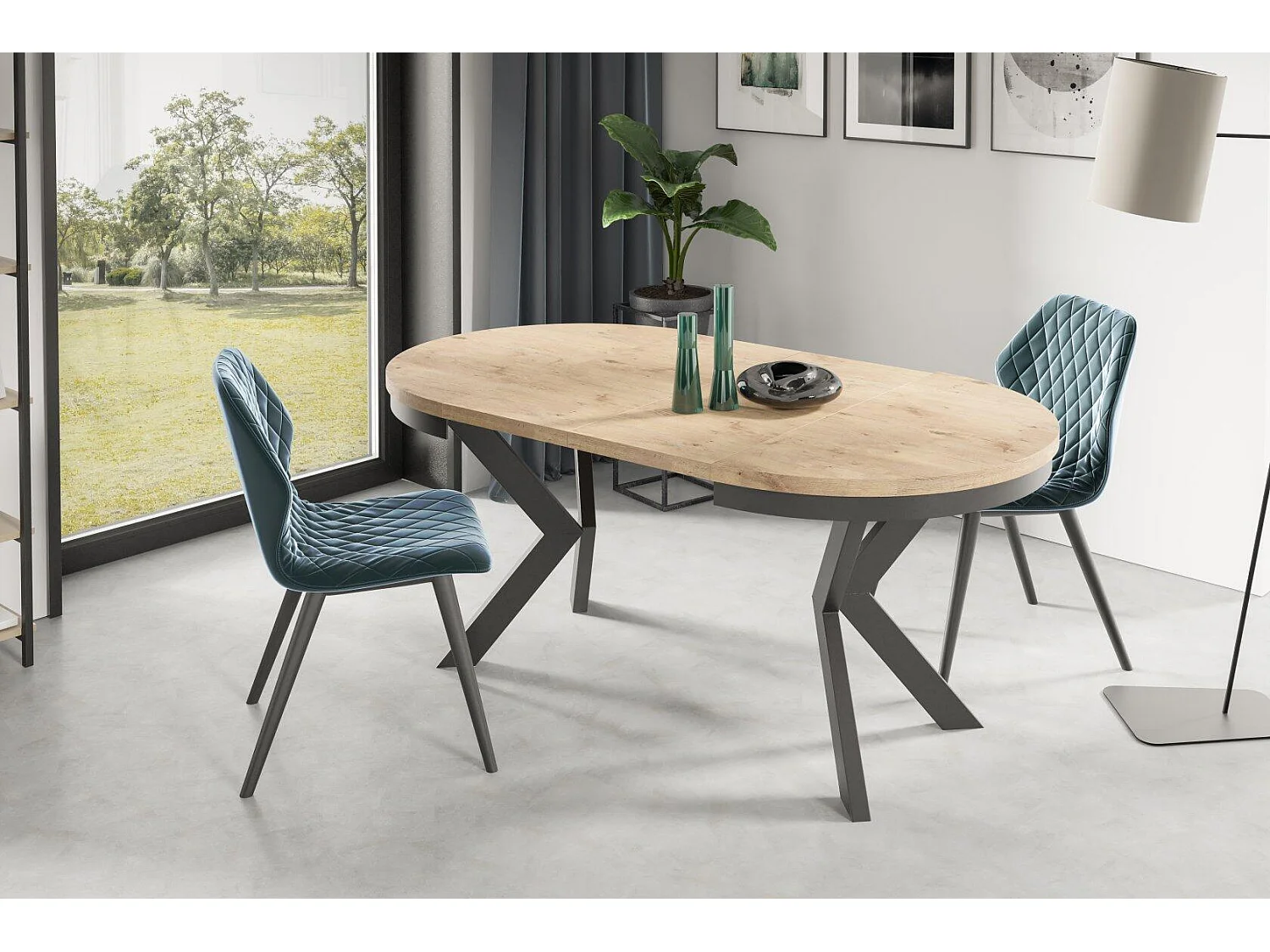 Table À Manger EDDER DT90 90x166x76 Naturel