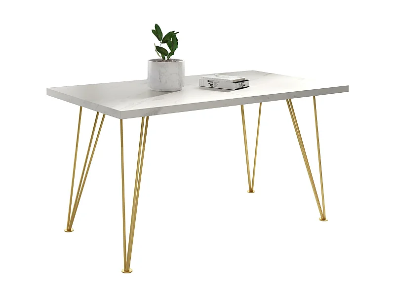 Table À Manger ROSE DT90 90x260x76 Blanc