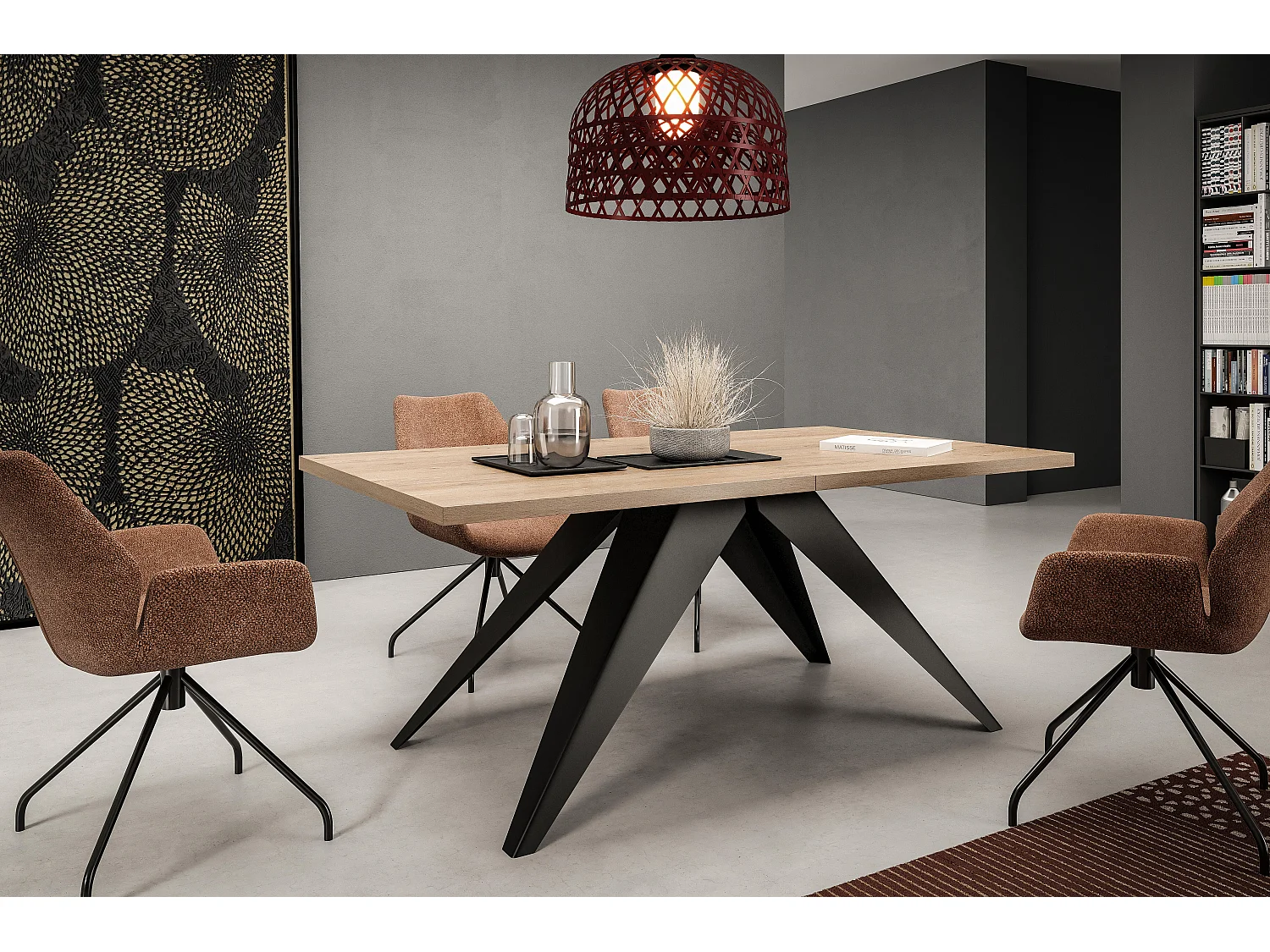 Table À Manger VENTO DT80 80x240x76 Brun