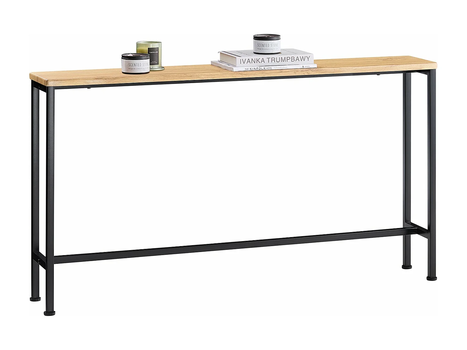 SoBuy FSB19-E Consoletafel, Bijzettafel, Bijzettafel, Instaptafel voor Woonkamer, Slaapkamer, Frame en 4 Ijzeren Poten