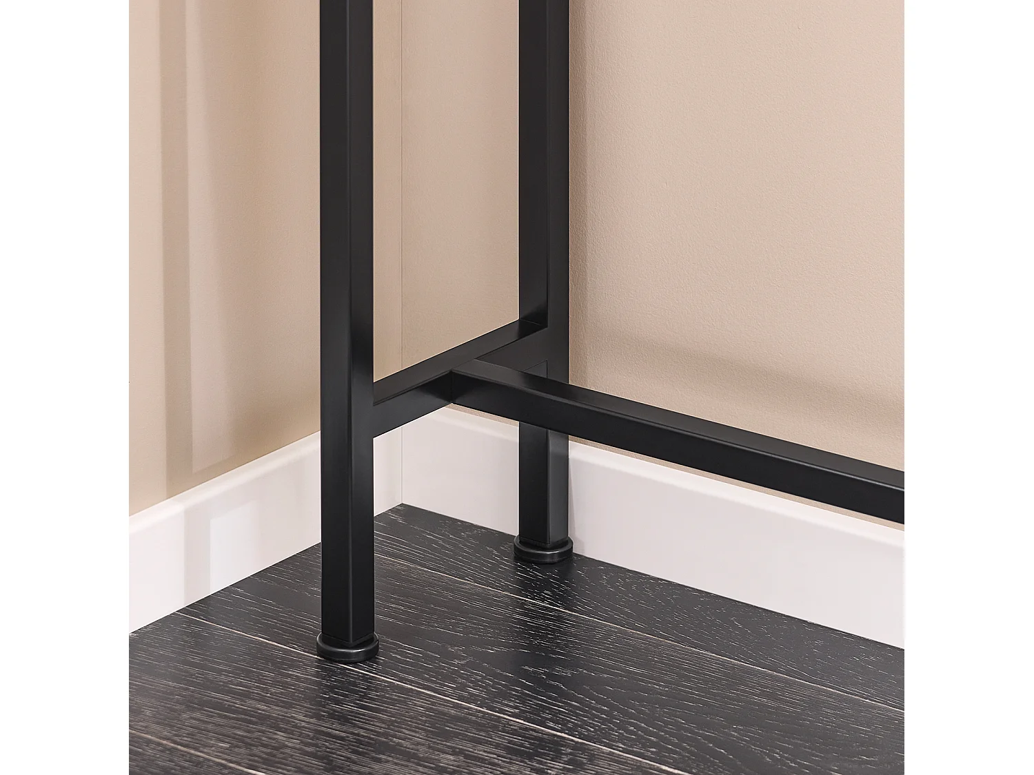 SoBuy Consoletafel Bijzettafel Bijzettafel Haltafelframe en 4 ijzeren poten - L120cm x D20cm x H80cm, Zwart, FSB19-XL-SCH