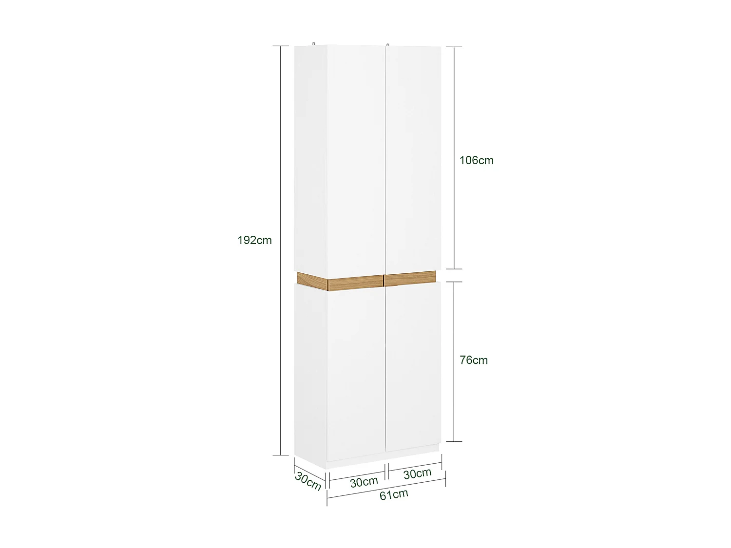 SoBuy Kleiderschrank KSB01-W