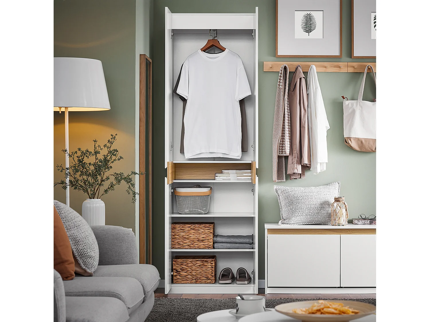 SoBuy Kleiderschrank KSB01-W