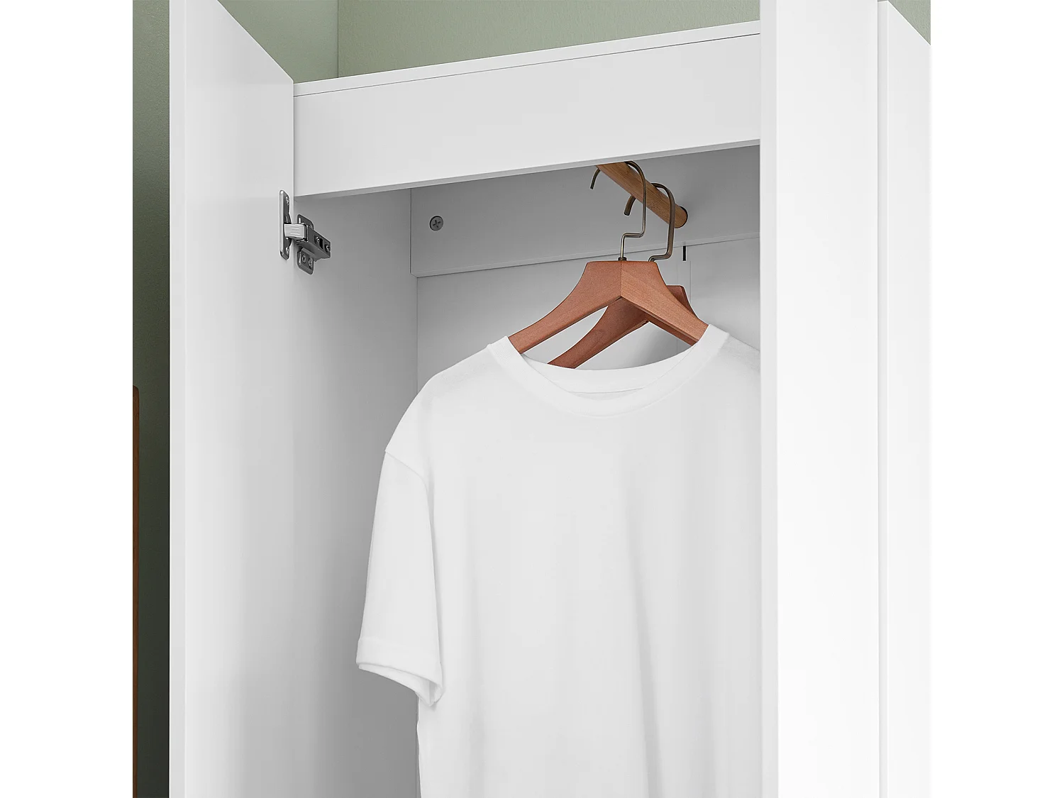 SoBuy KSB01-W Garde-Robe Placard Chambre Adulte Penderie Armoire Armoire Dressing , 1 Penderie, 2 Portes, 5 Compartiments | Prévente