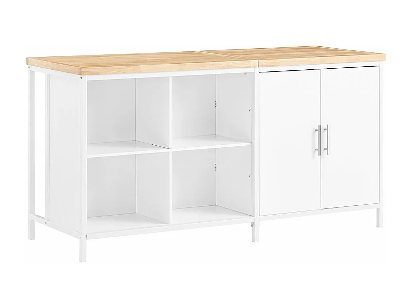 SoBuy Wyspa kuchenna, Szafka kuchenna na kółkach KNL09-WN