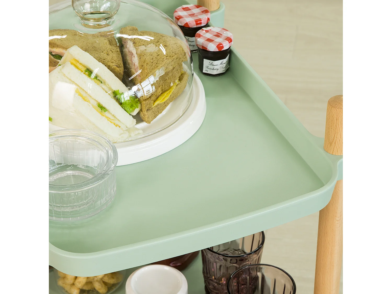 SoBuy Set 4 Sedie da Pranzo e Cucina in Metallo e Legno Stile Vintage,FST72-Nx4,IT