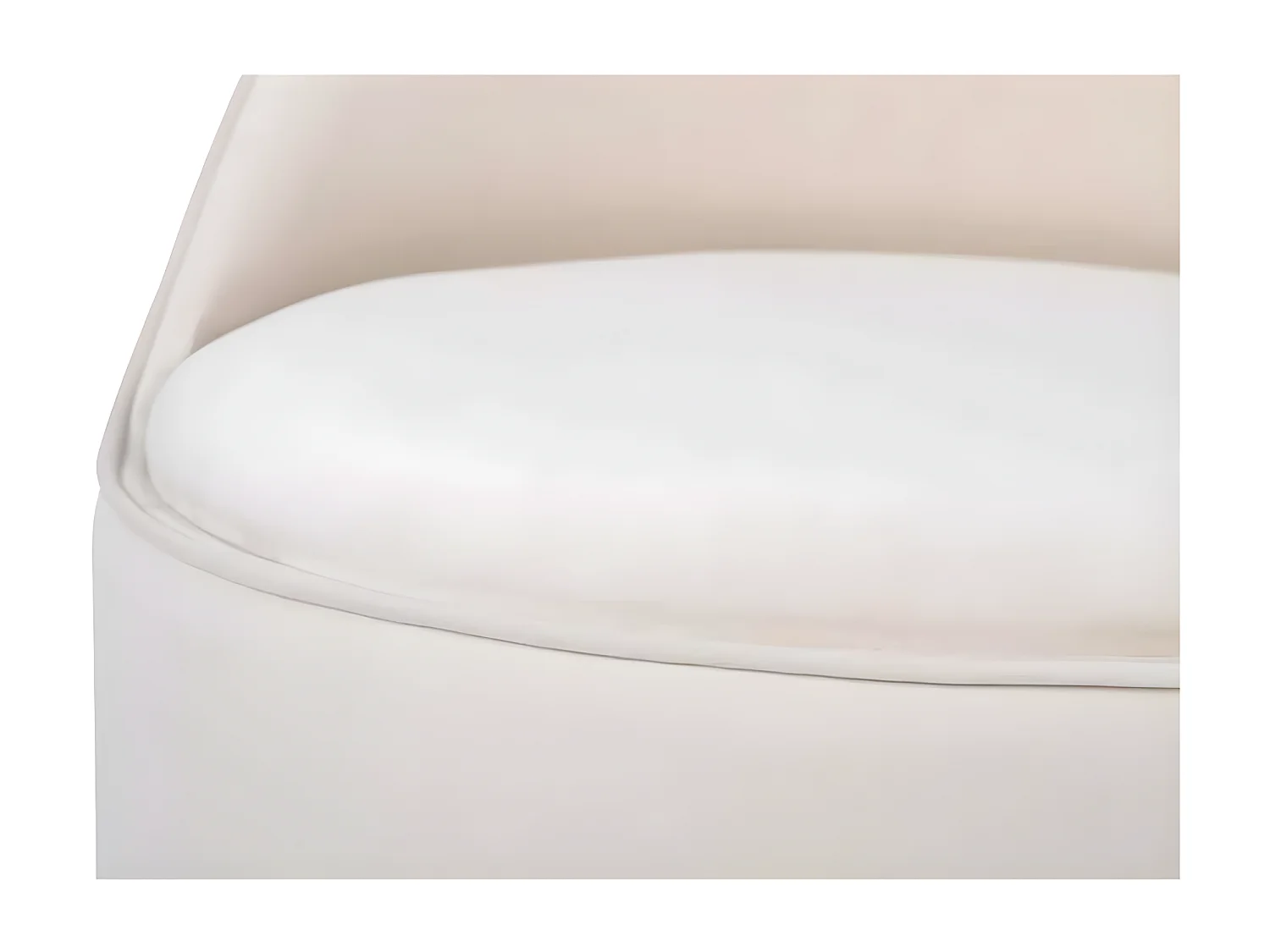 Tabouret Pivotant en Velours "Viktor" 68cm Ivoire