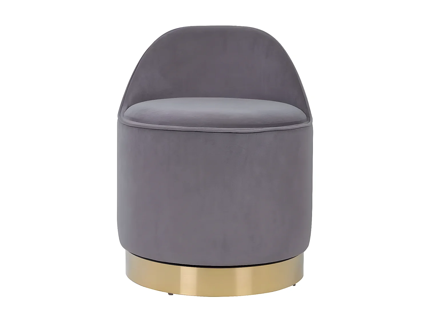 Tabouret Pivotant en Velours "Viktor" 68cm Gris