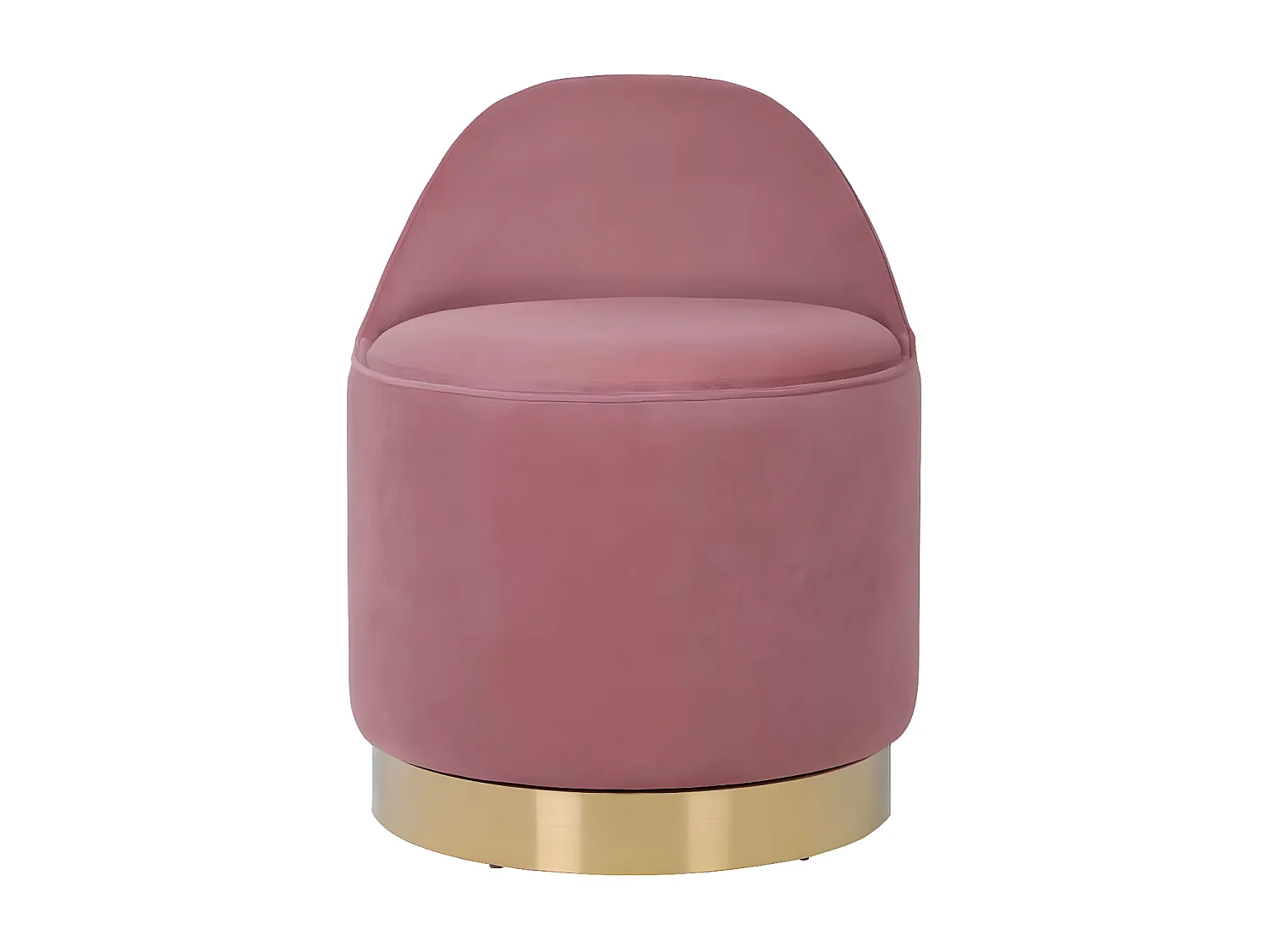 Tabouret Pivotant en Velours "Viktor" 68cm Rose