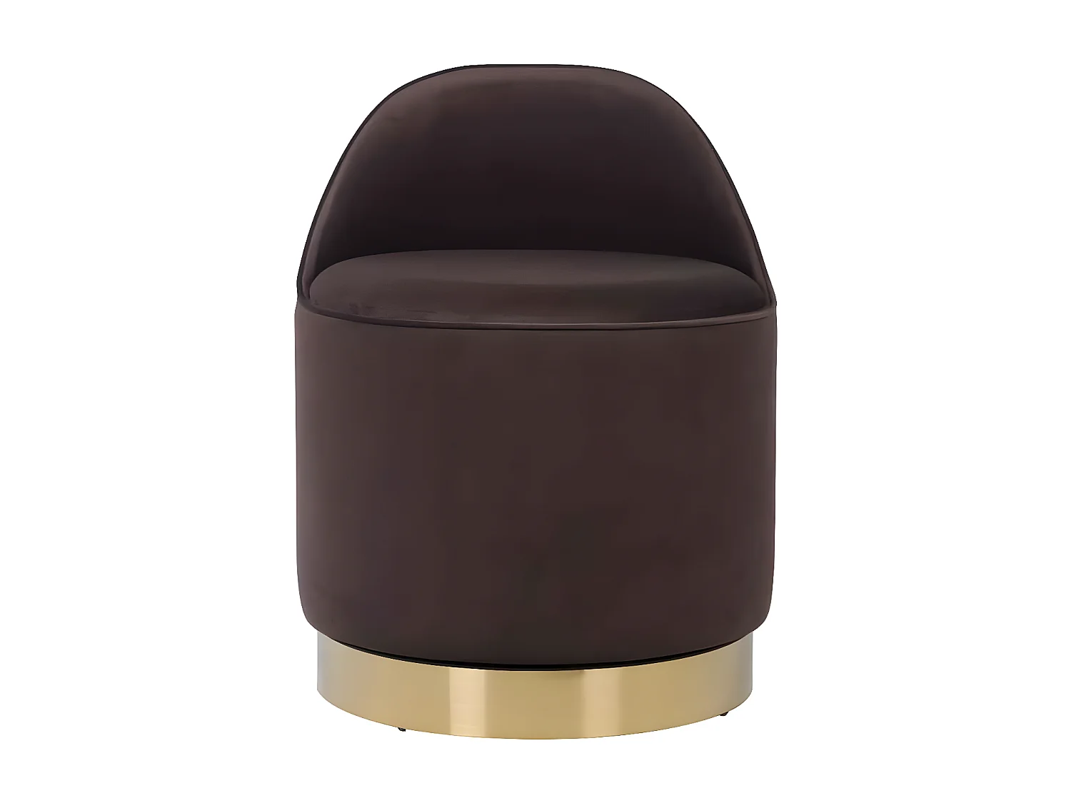 Tabouret Pivotant en Velours "Viktor" 68cm Marron