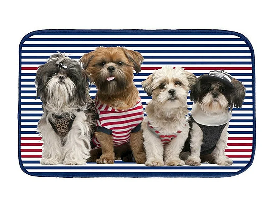 Tapis Velours "Navy" 45x75cm Bleu