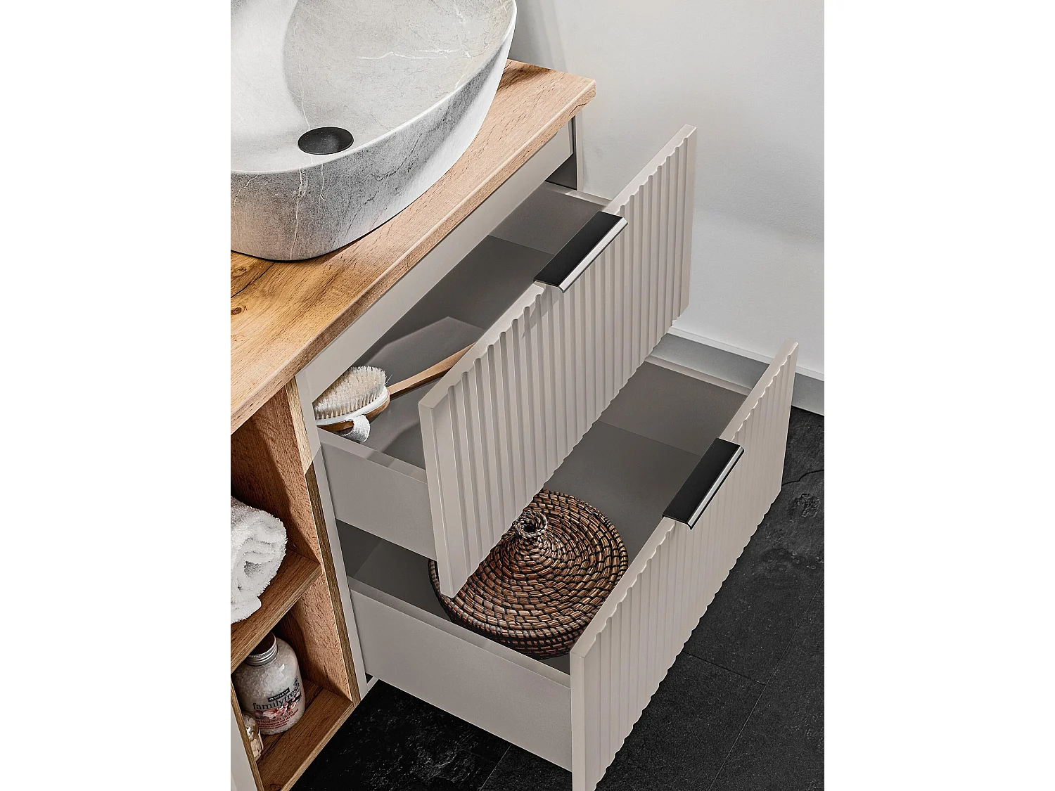 Schrank Unter Waschbecken ADEL CUW60 2D 60x46x57 Beige