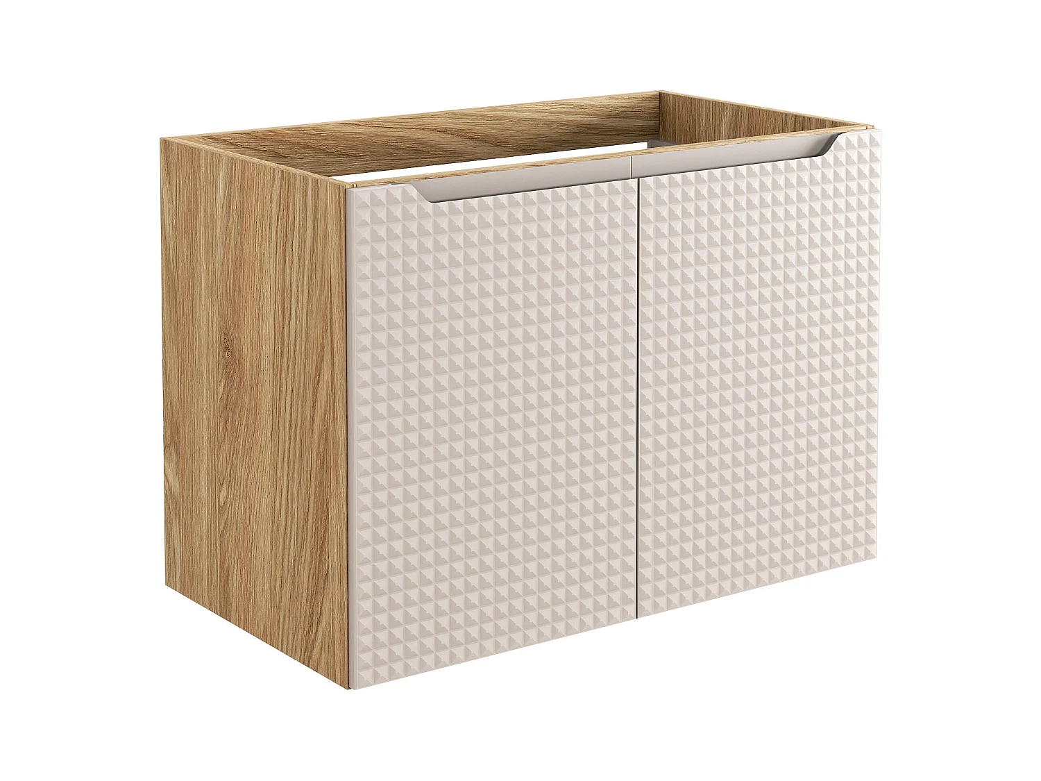 Armoire Sous Lavabos LUXOR CUW80 2D 80x46x57 Clair naturel