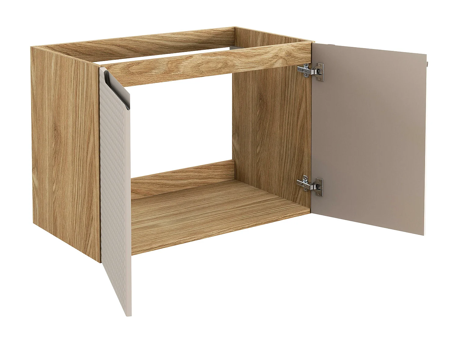 Armoire Sous Lavabos LUXOR CUW80 2D 80x46x57 Clair naturel