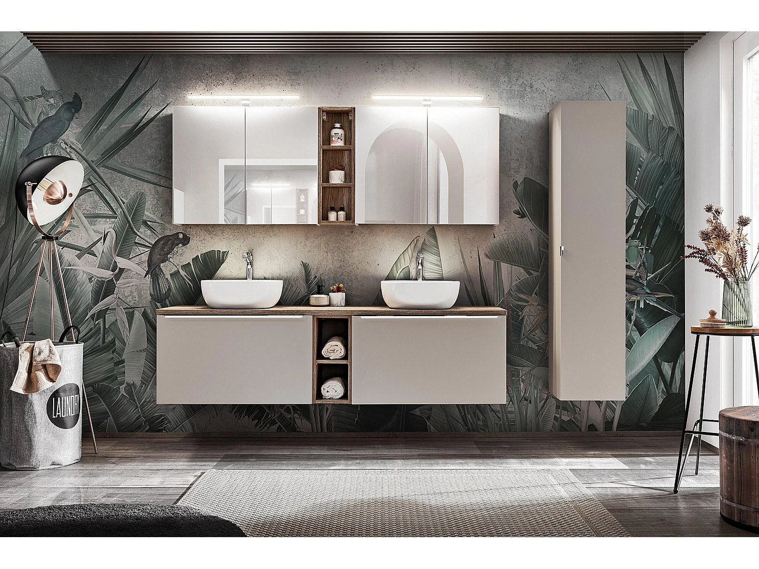 Kast Onder Wastafels SANTA FE CUW80 2D 80x46x46 Grijs