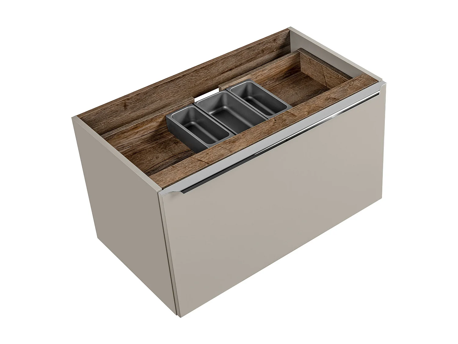 Schrank Unter Waschbecken SANTA FE CUW80 2D 80x46x46 Grau