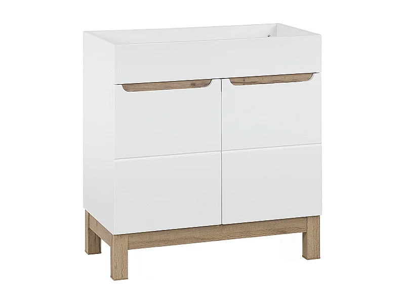 Armoire Sous Lavabos BALI CUW80 2D 80x46x84 Blanc