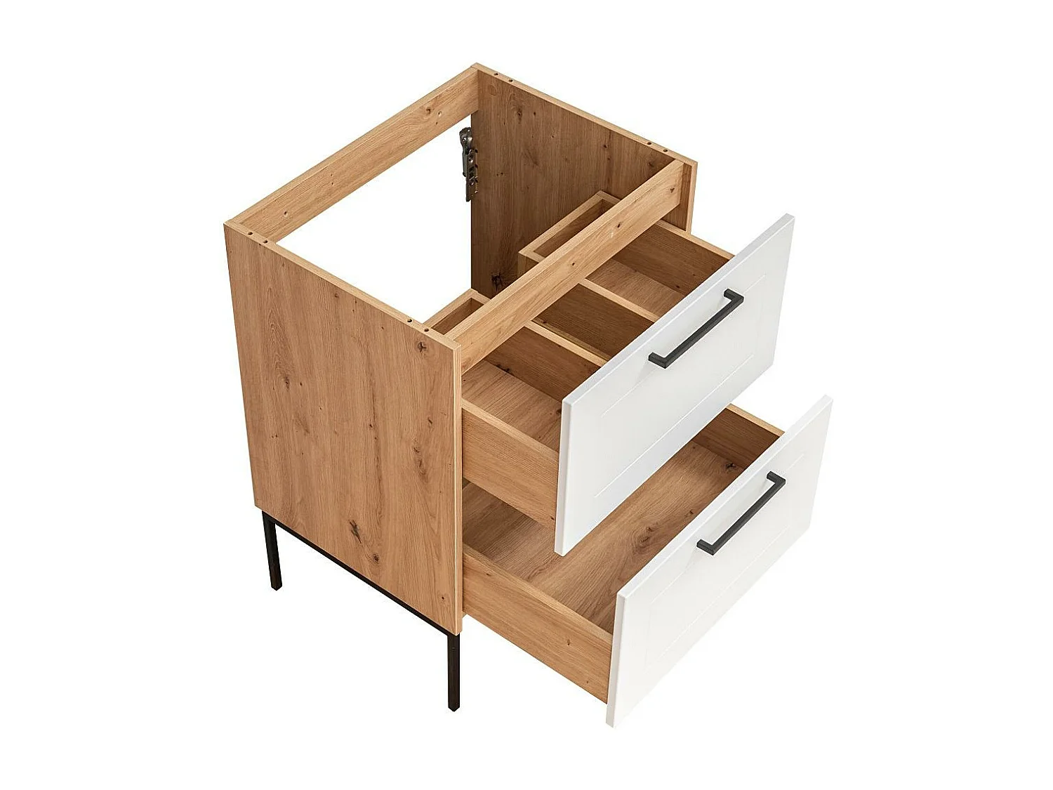 Armoire Sous Lavabos MADERA CUW60 2D 60x46x61 Clair naturel