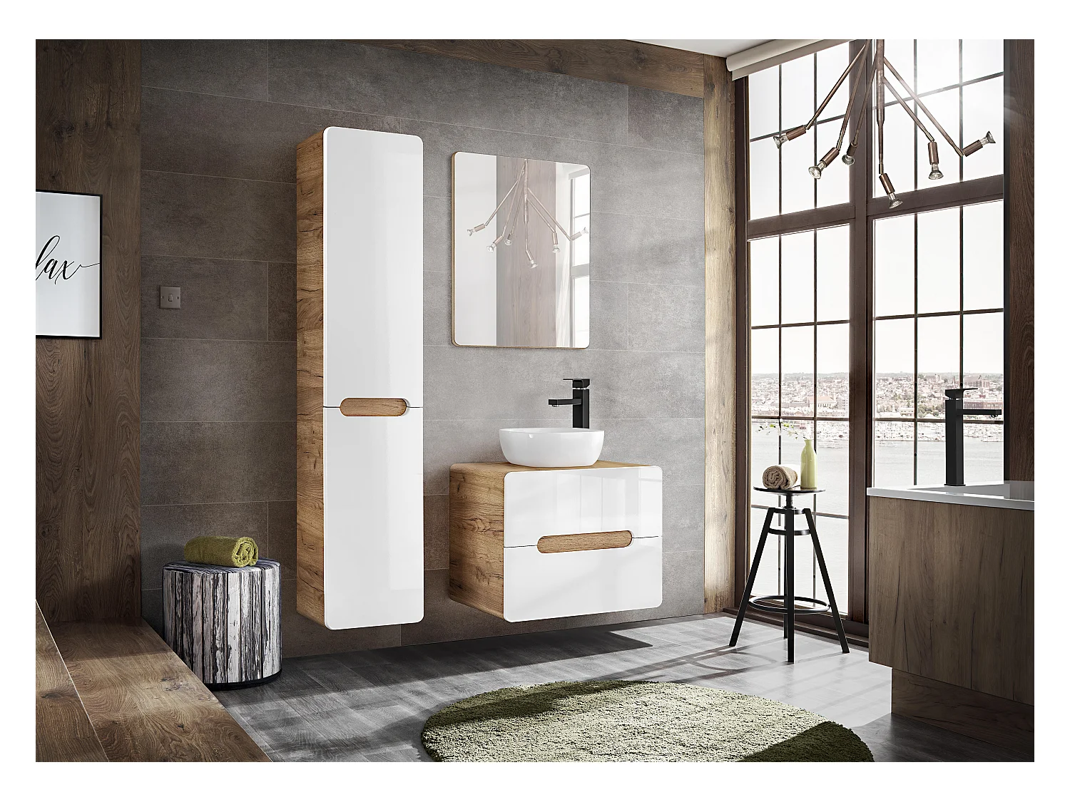 Mobile Sotto Lavabo ARUBA CUW60 2D 60x46x53 Bianco