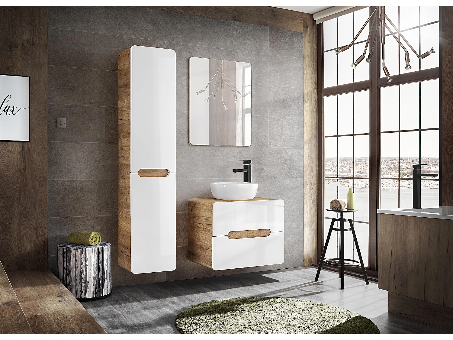 Mobile Sotto Lavabo ARUBA CUW60 2D 60x46x53 Bianco