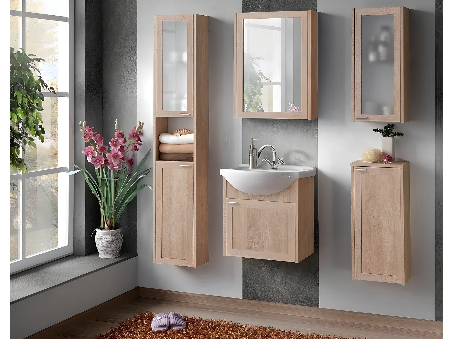 Mobile Sotto Lavabo PIANO CUW48 1D 48x30x49 Beige