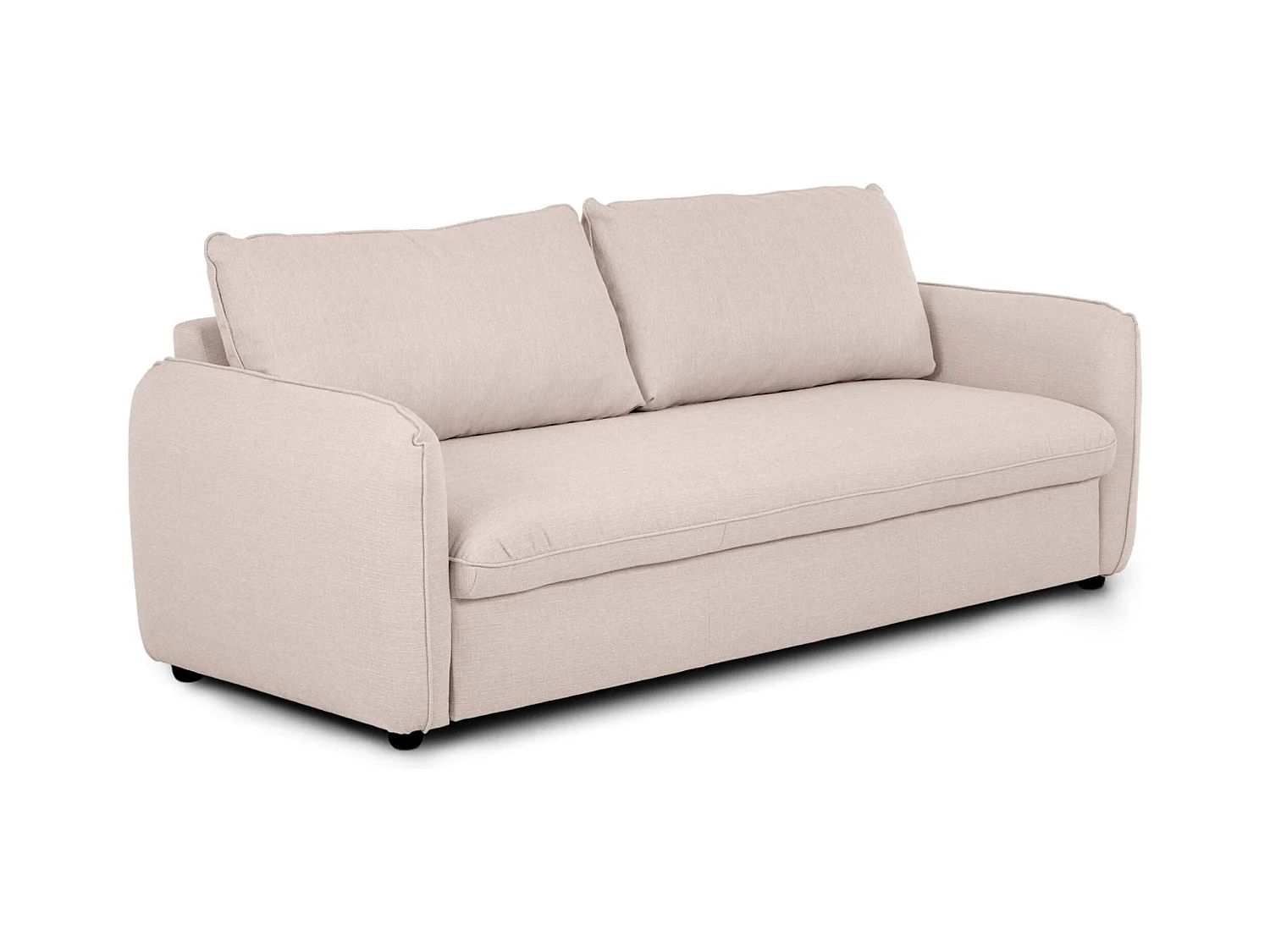 BUDWING Canapé-lit Chloé Beige avec Système Easybed - 4 Places - 225x140x91 cm