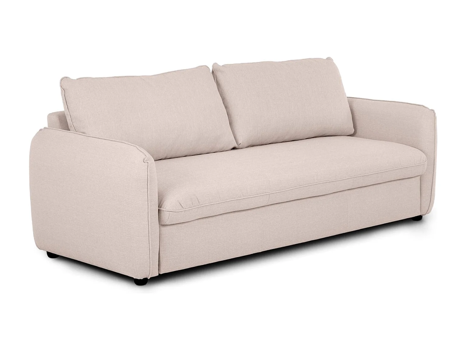 BUDWING Canapé-lit Chloé Beige avec Système Easybed - 4 Places - 225x140x91 cm