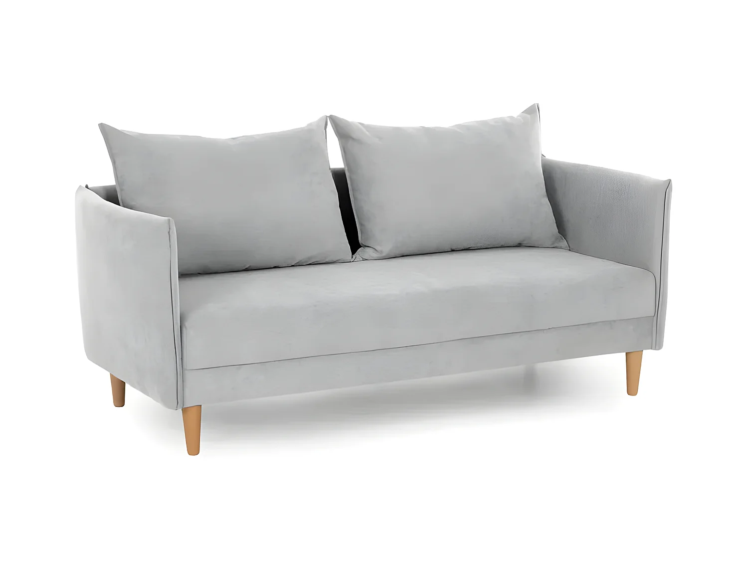 Canapé 3 places en polyester gris clair