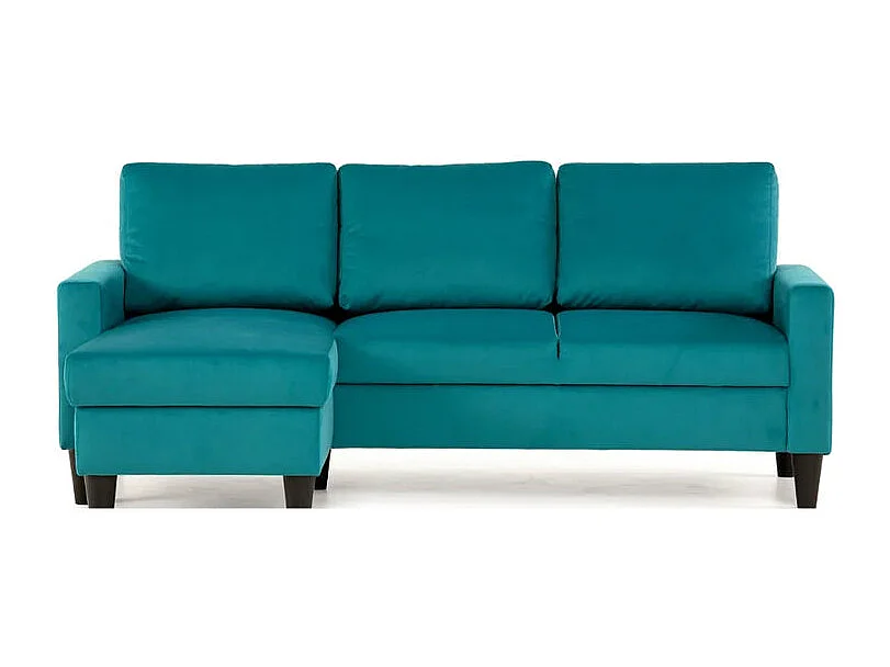 Sofa 3-sitziges wendbar  Chaiselongue aus Polyester türkis
