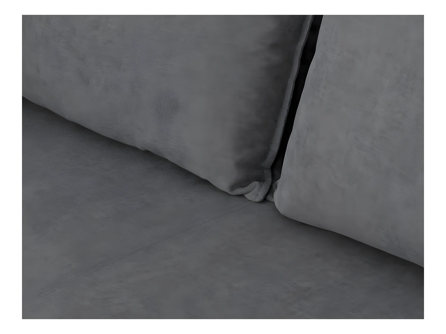 Canapé 3 places en polyester gris foncé