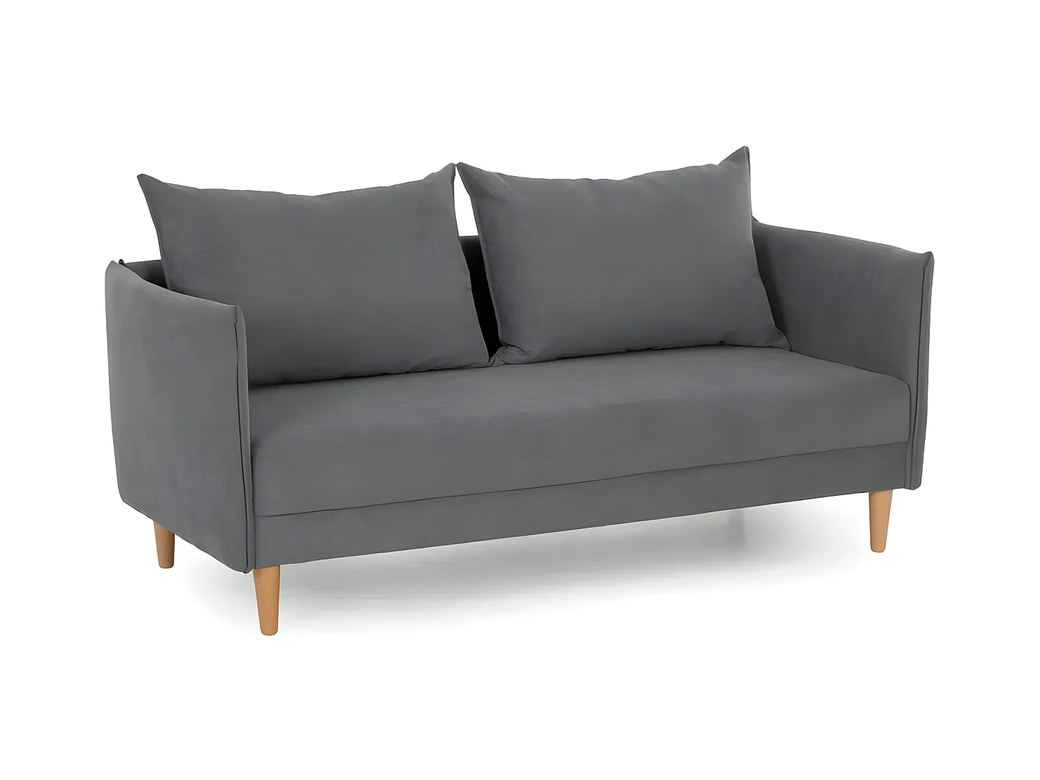 Canapé 3 places en polyester gris foncé