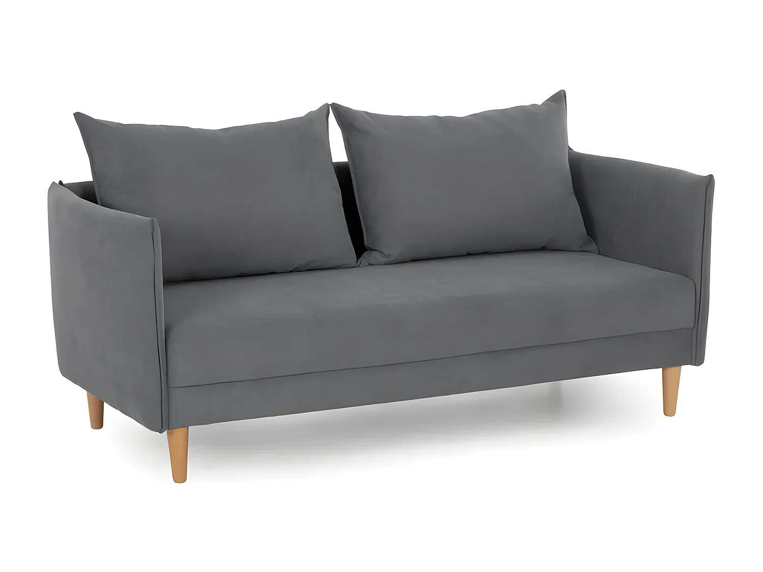 Canapé 3 places en polyester gris foncé