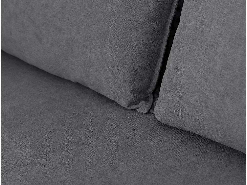 Sofá 3 Plazas Gris Claro - Tejido de Poliéster (187 x 62 x 93 cm) - MELANIE